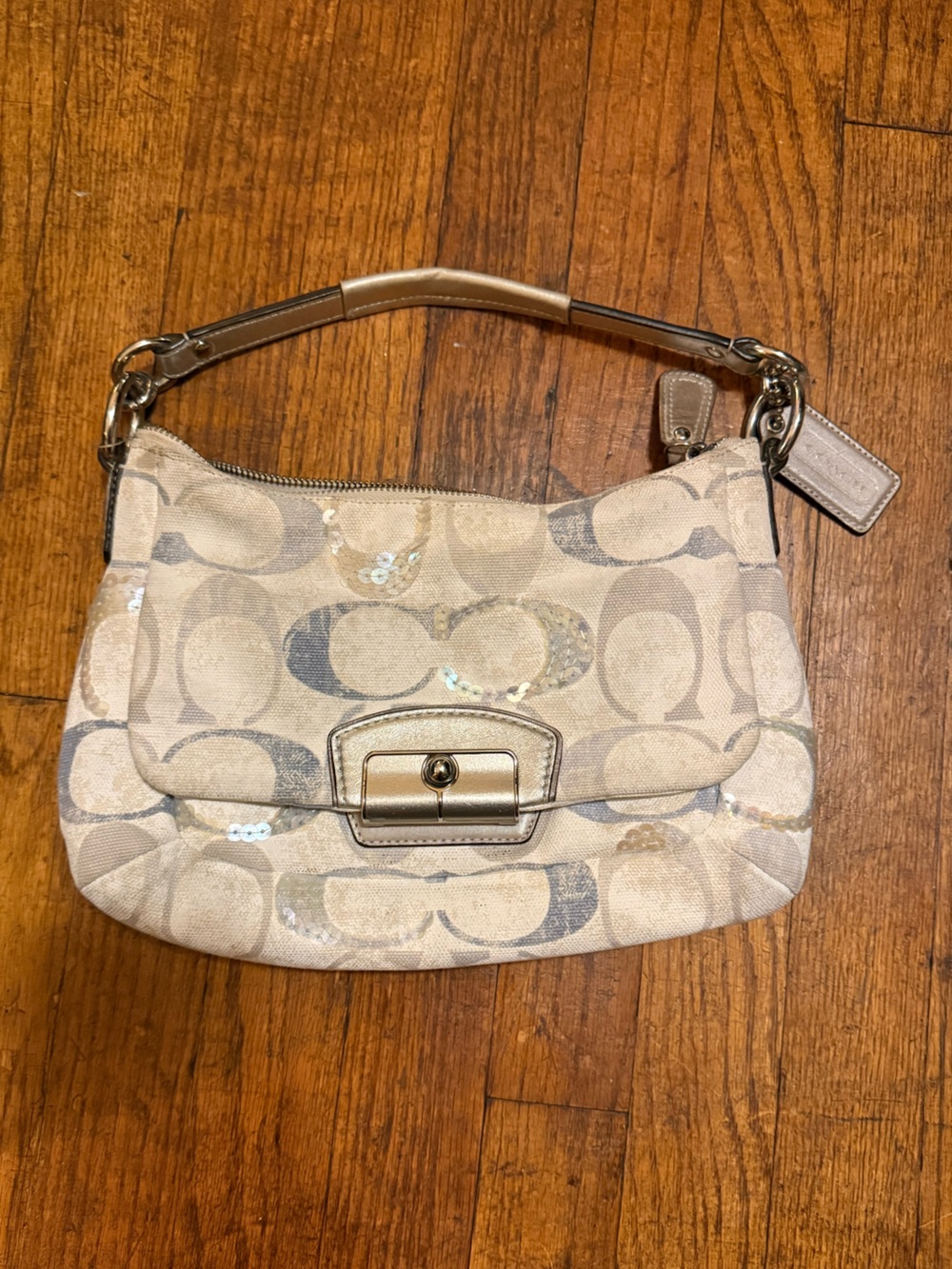 Coach Kristin Signature Sequin Hobo / Shoulder Bag